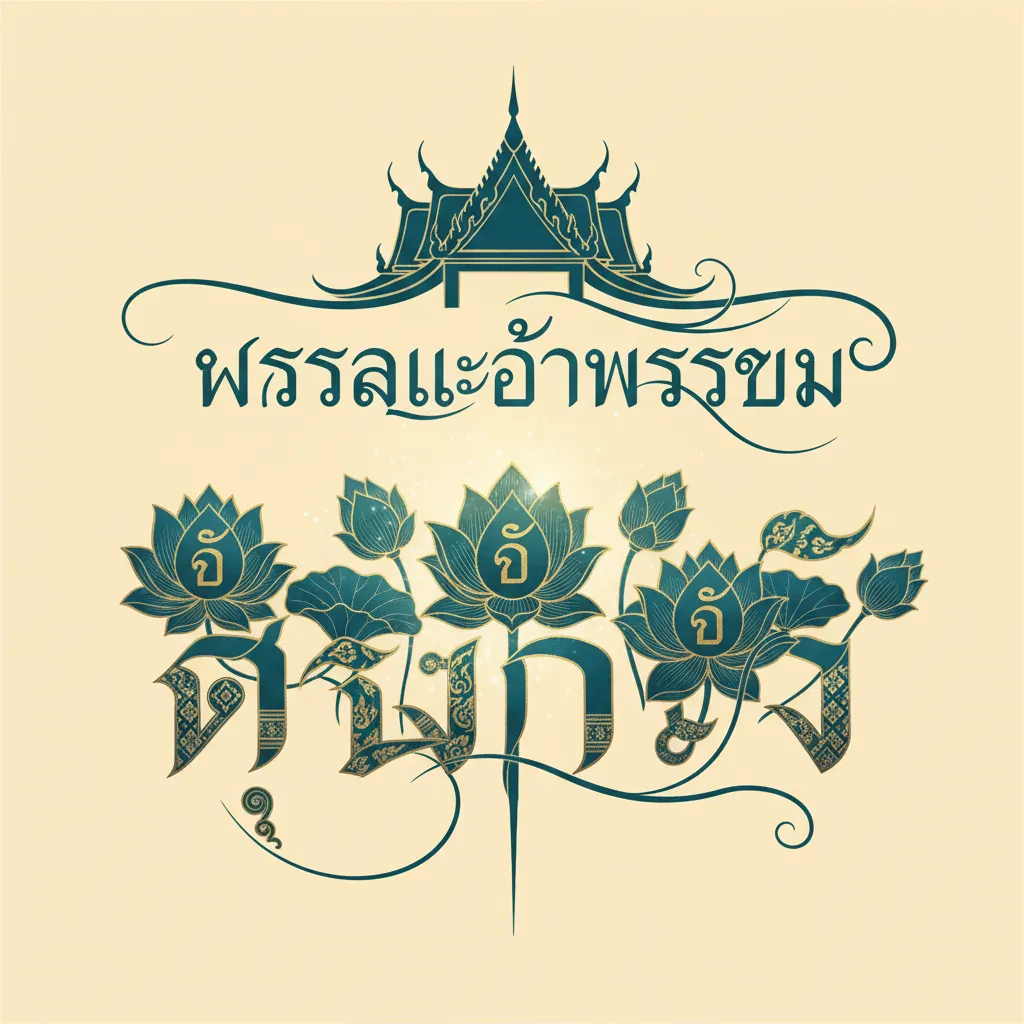 Ancient Thai script inscription from the Sukhothai period