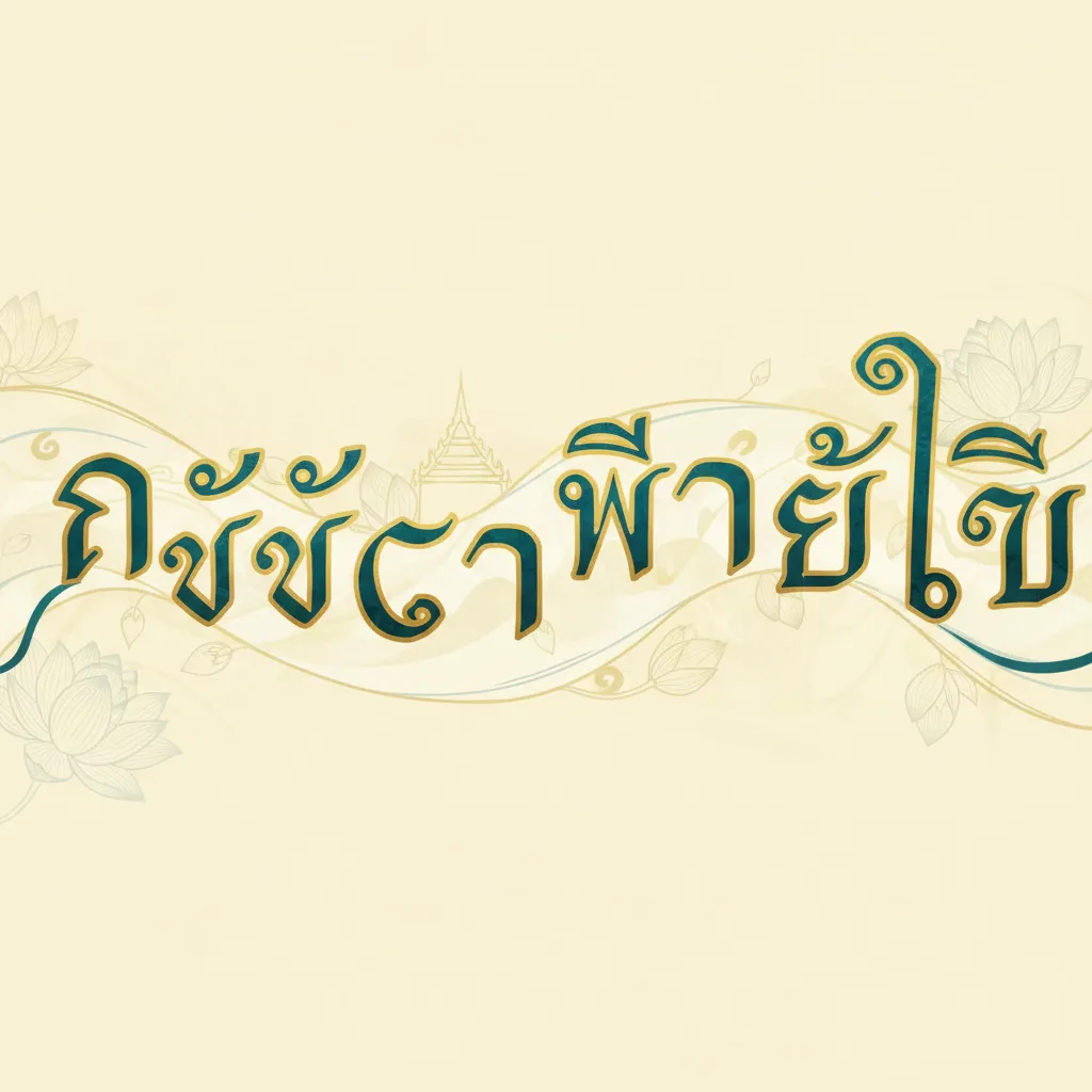 Thai script learning guide